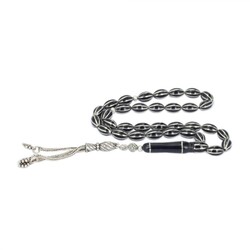 925 Ayar Gümüş 6lı Dilim Oltu Tesbih