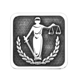 Adalet Heykeli Gümüş Kol Düğmesi - Thumbnail