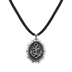 Denizci Çapası Figürlü Gümüş Erkek Kolye