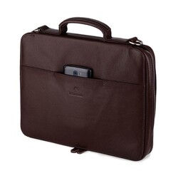 Exclusive Hakiki Deri Organizer Çanta Kahverengi