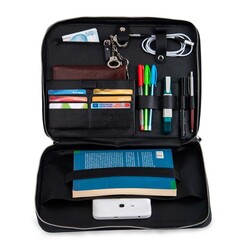 Exclusive Hakiki Deri Organizer Çanta Siyah - 2