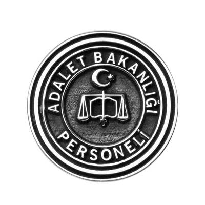 Gümüş Adalet Bakanlığı Yaka Rozeti