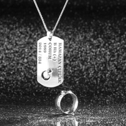 Anı Yüzük - Gümüş Ay Yıldız Asker Künyesi ve Alyans