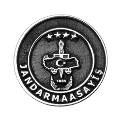 Gümüş Jandarma Asayiş Yaka Rozeti - Thumbnail
