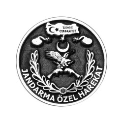 Gümüş Jandarma Özel Harekat Yaka Rozeti - Thumbnail