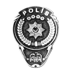 Gümüş Polis Yaka Rozeti - Thumbnail