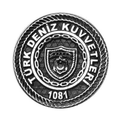 Gümüş Yuvarlak Türk Deniz Kuvvetleri Yaka Rozeti