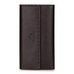 HandMax Unisex Hakiki Deri Mıknatıslı Büyük El Cüzdanı Kahverengi - 4