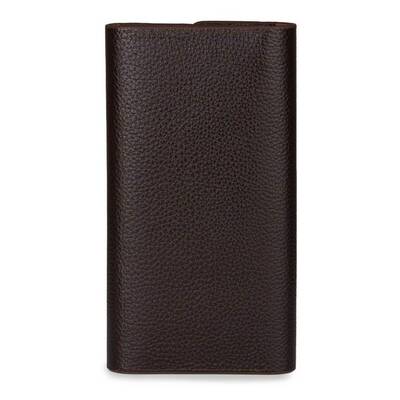 HandMax Unisex Hakiki Deri Mıknatıslı Büyük El Cüzdanı Kahverengi - 5