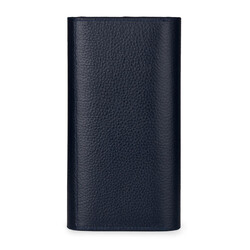 HandMax Unisex Hakiki Deri Mıknatıslı Büyük El Cüzdanı Lacivert - 5