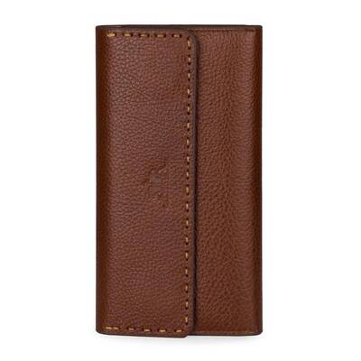HandMax Unisex Hakiki Deri Mıknatıslı Büyük El Cüzdanı Taba - 4