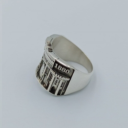 İstanbul Üniversitesi Hukuk Fakültesi Tarihi Kapı Motifli Yüzük Unisex - 2