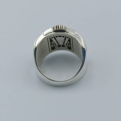 İstanbul Üniversitesi Hukuk Fakültesi Tarihi Kapı Motifli Yüzük Unisex - 4