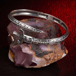 Kılıç Model 925 Ayar Gümüş Erkek Bileklik - 6