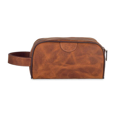 Marvin Vintage Crazy Deri El Çantası Unisex Eskitme Taba - 3