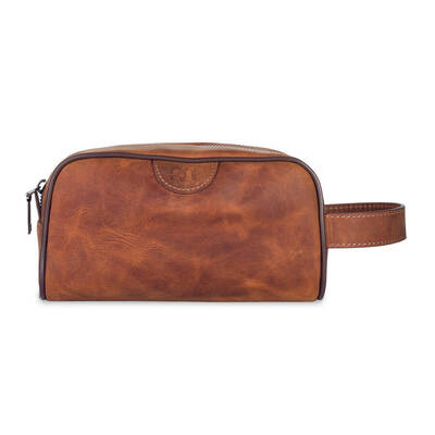 Marvin Vintage Crazy Deri El Çantası Unisex Eskitme Taba - 4