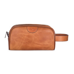 Marvin Vintage Crazy Deri El Çantası Unisex Taba - 4
