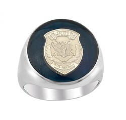Polis Özel Harekat Amblemli Mineli Gümüş Yüzük