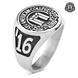 SEV American College 2021 Yüzüğü + Rozet Set - Bay - 1