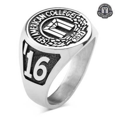 SEV American College 2021 Yüzüğü + Rozet Set - Bay - 1