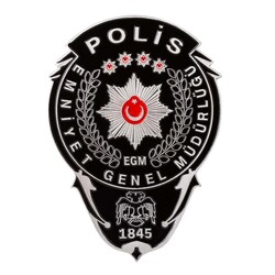 Siyah Renk Polis Cüzdan Rozeti - Thumbnail