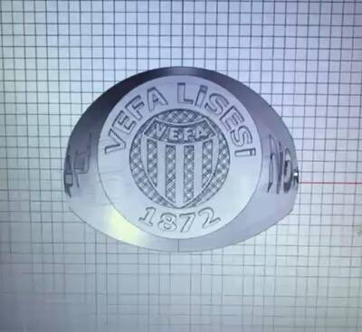 Vefa Lisesi Lazer İşlemeli Okul Yüzüğü - 1